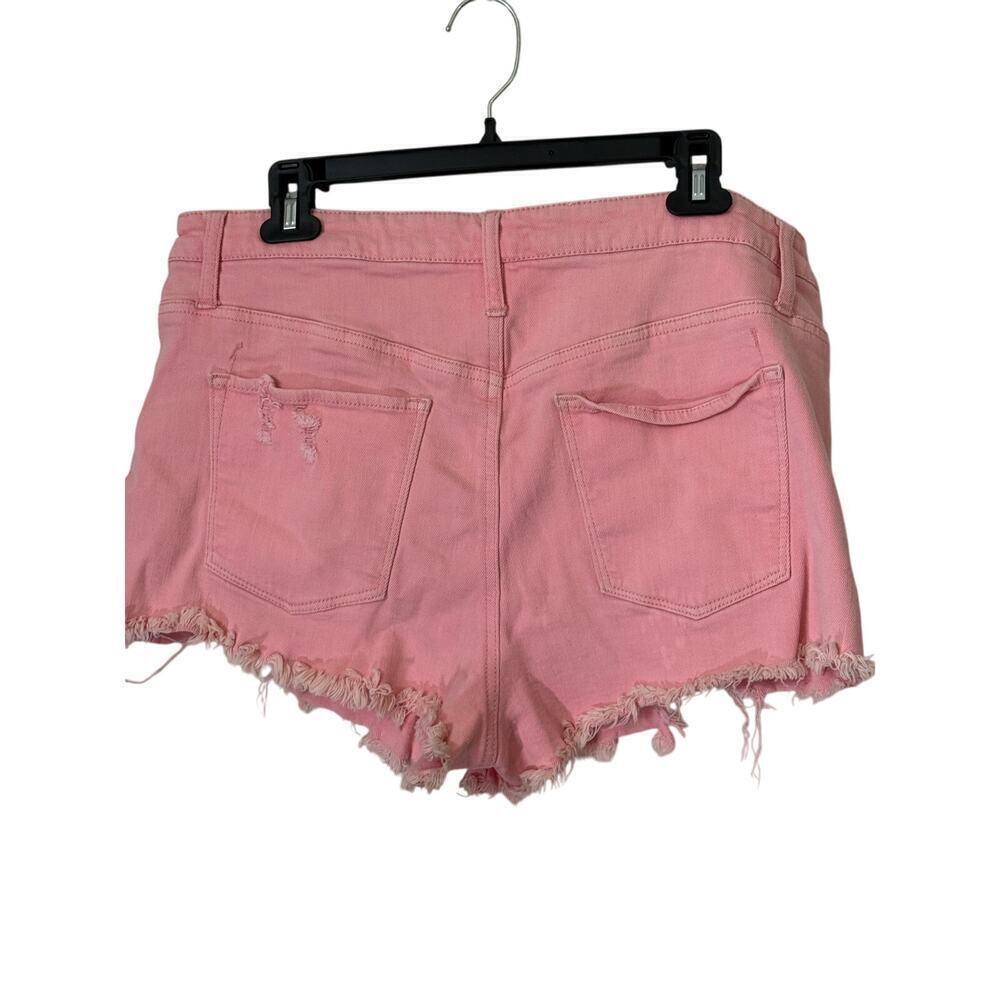 mossimo pink cut off denim shorts plus size 16 - Picture 2 of 5
